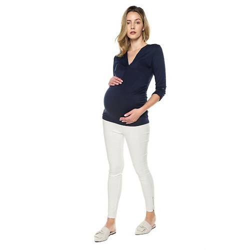 Pantalón maternidad confort blanco mom´s closet