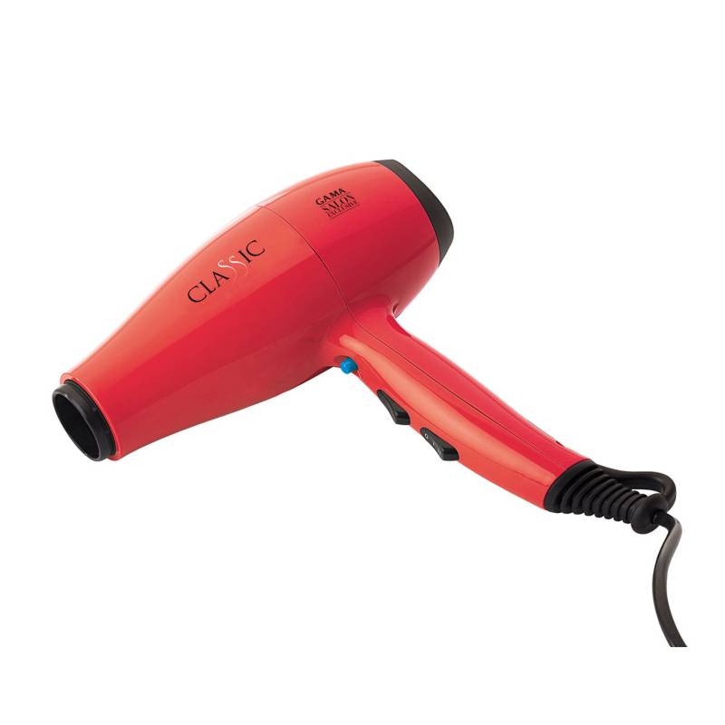GAMA - Secador de cabello Gama SE Profesional Classic Red Ion Pro 2000W, secador de pelo con 2 boquillas concentradoras de aire