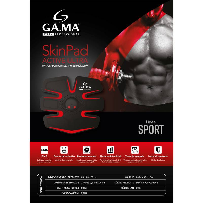 GAMA - Masajeador  Skindpad Active Ultra