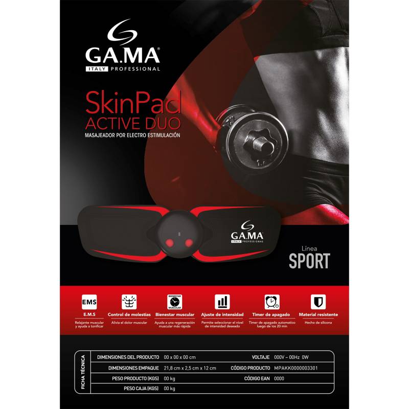 GAMA - Masajeador  Skindpad Active Duo