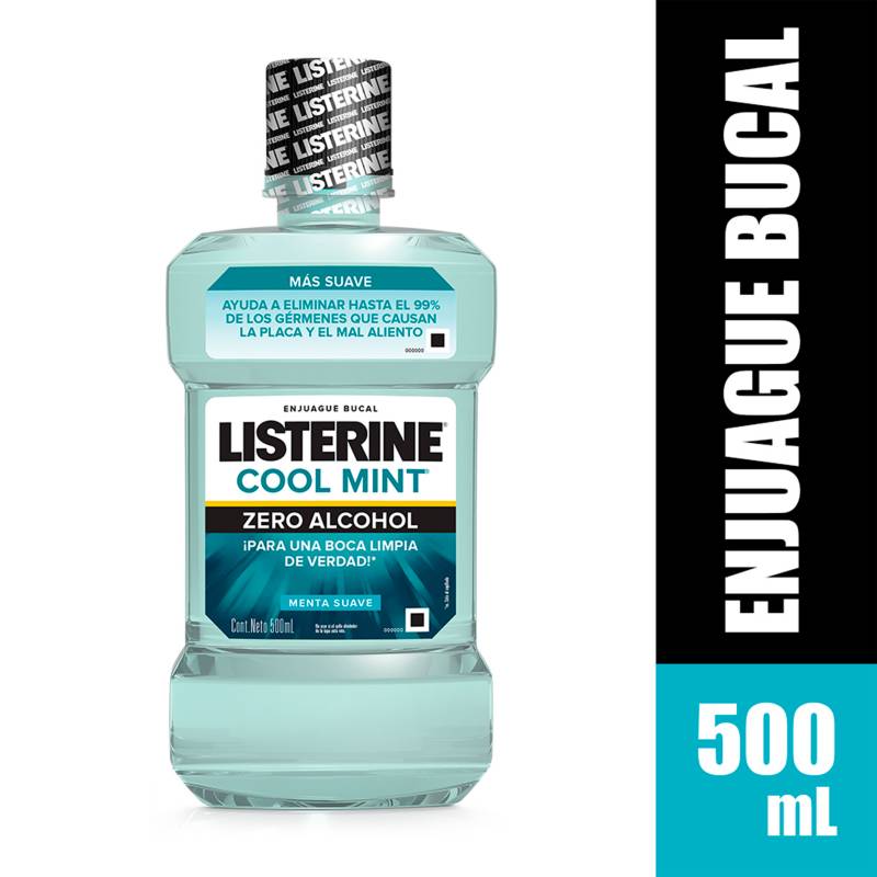 LISTERINE - Enjuague Bucal Listerine Zero Menta Suave X 500 ml