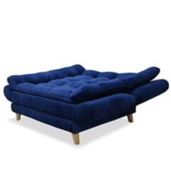 INDUSTRIAL BASESTILOS - Sofá cama damasco mini en poliéster 100% azul