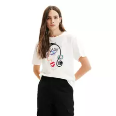 DESIGUAL - Camiseta para Mujer Manga corta de Algodón Desigual