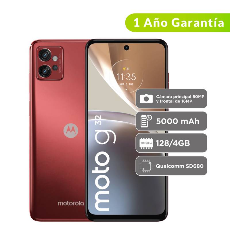 Celular Motorola Moto G32 128GB 4GB RAM, cámara posterior 50MP, cámara  frontal 16MP, pantalla 6,5, memoria expandible hasta 1TB MOTOROLA