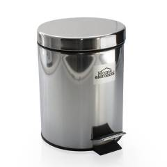 Home Elements - Papelera pedal 12 ltrs acero inox