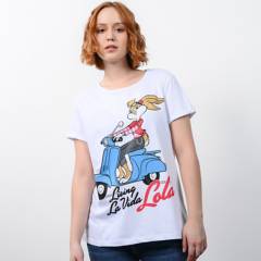 DENIMLAB - Camiseta para Mujer con Estampado Manga corta de Algodón Denimlab