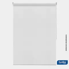 SUNFLEX - Cortina Blackout Blanco texturizado 140 cm x 180 cm. Cortina Moderna: Cortina para sala, Cortina para estudio, Cortina para alcoba