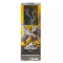 JURASSIC WORLD - Jurassic World Dinosaurio Velociraptor Blue Figura de 12¿¿