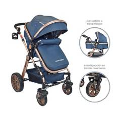 HAPPY BABY - Coche para Bebé Compacto Happy Baby Azul Alizze
