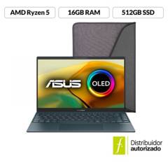 Portátil Asus Zenbook 13 OLED | AMD Ryzen 5 | 16GB RAM | 512GB SSD Almacenamiento | Windows 11 | 13.3 pulgadas | UM325UA-KG189W | Computador Portátil