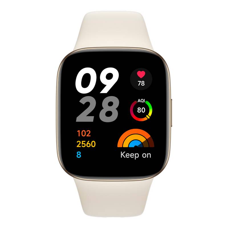 XIAOMI - Smart watch Xiaomi Redmi Watch 3 1.7" Reloj inteligente hombre y mujer. Mide ritmo cardíaco, consumo calorías y entrenamiento con +120 modos de ejercicio. Resistente al agua. Compatible Android