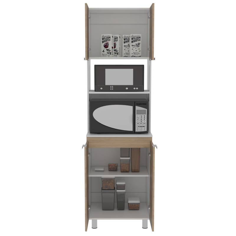 Mueble Para Microonda Moderno Estante Puertas Multifuncional