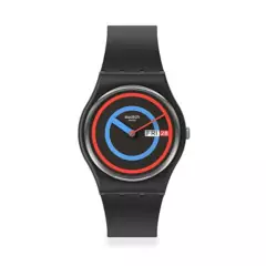 SWATCH - Reloj Swatch Unisex Circling Black Negro