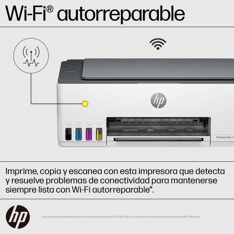 Impresora HP 515 Negra Multifuncion Tinta continua WIFI Bluetooth