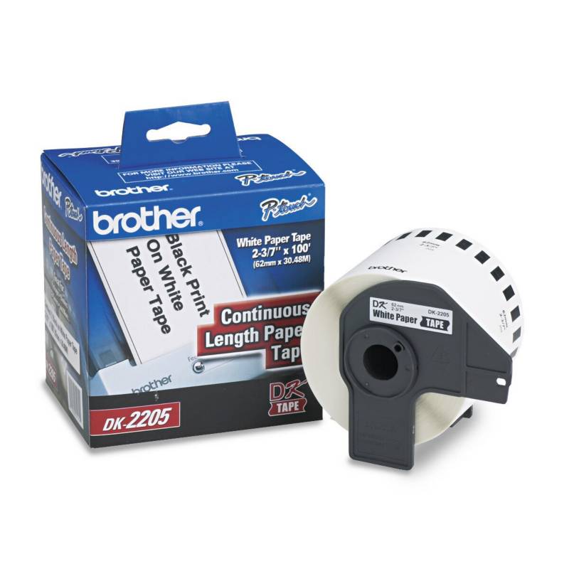 BROTHER - Papel adhesivo brother dk2205 continuo 2.4" x 100'
