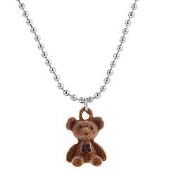 GENERICO - Collar cadena oso de peluche outfit