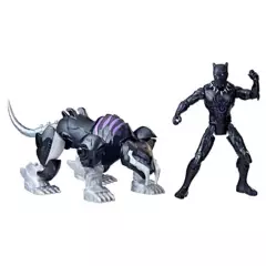 MARVEL - Figura Acción Marvel Mech Strike Mechasaurs Black Panther y Sabre Claw Mechasaur
