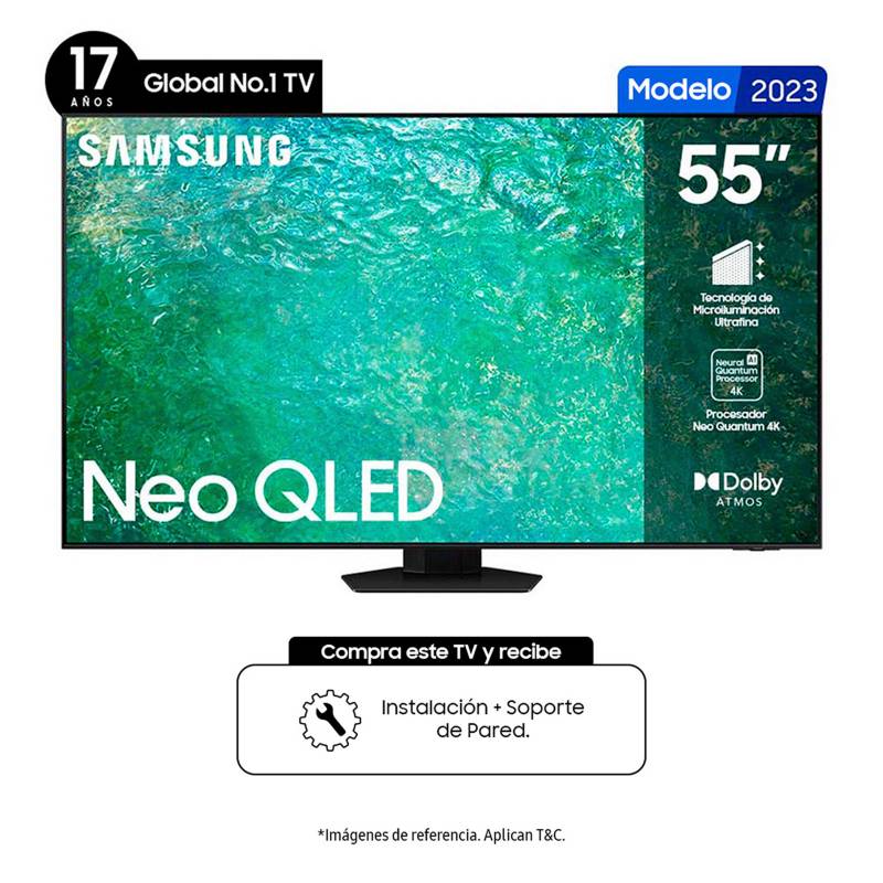 SAMSUNG - Televisor Samsung 55 pulgadas QLED 4K Ultra HD Smart TV QN55QN85