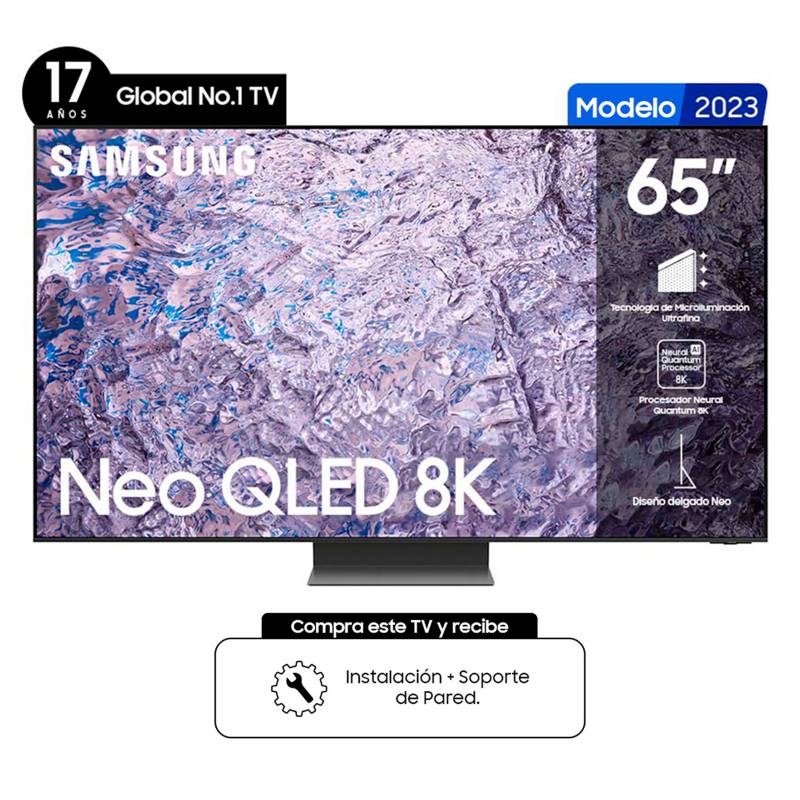 Televisor Samsung 65 pulgadas QLED 8K Ultra HD Smart TV QN65QN80 SAMSUNG