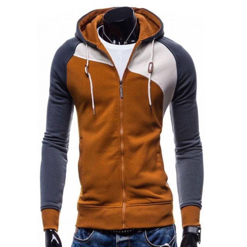 GENERICO Buso chaqueta hombre hip hop slim fit gris 