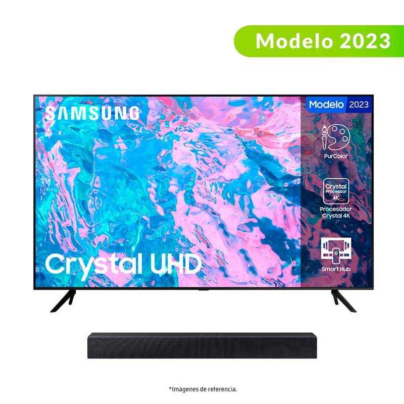 SAMSUNG - Televisor Samsung 50 pulgadas Crystal UHD 4K HDR Smart TV F-UN50CU7000