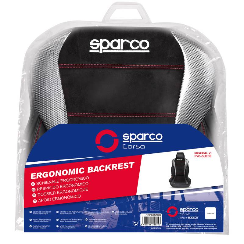 Cojin Respaldo Asiento Silla Carro Sparco SPC0907GR SPARCO