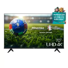 HISENSE - Televisor Hisense 70 pulgadas LED 4K Ultra HD Smart TV
