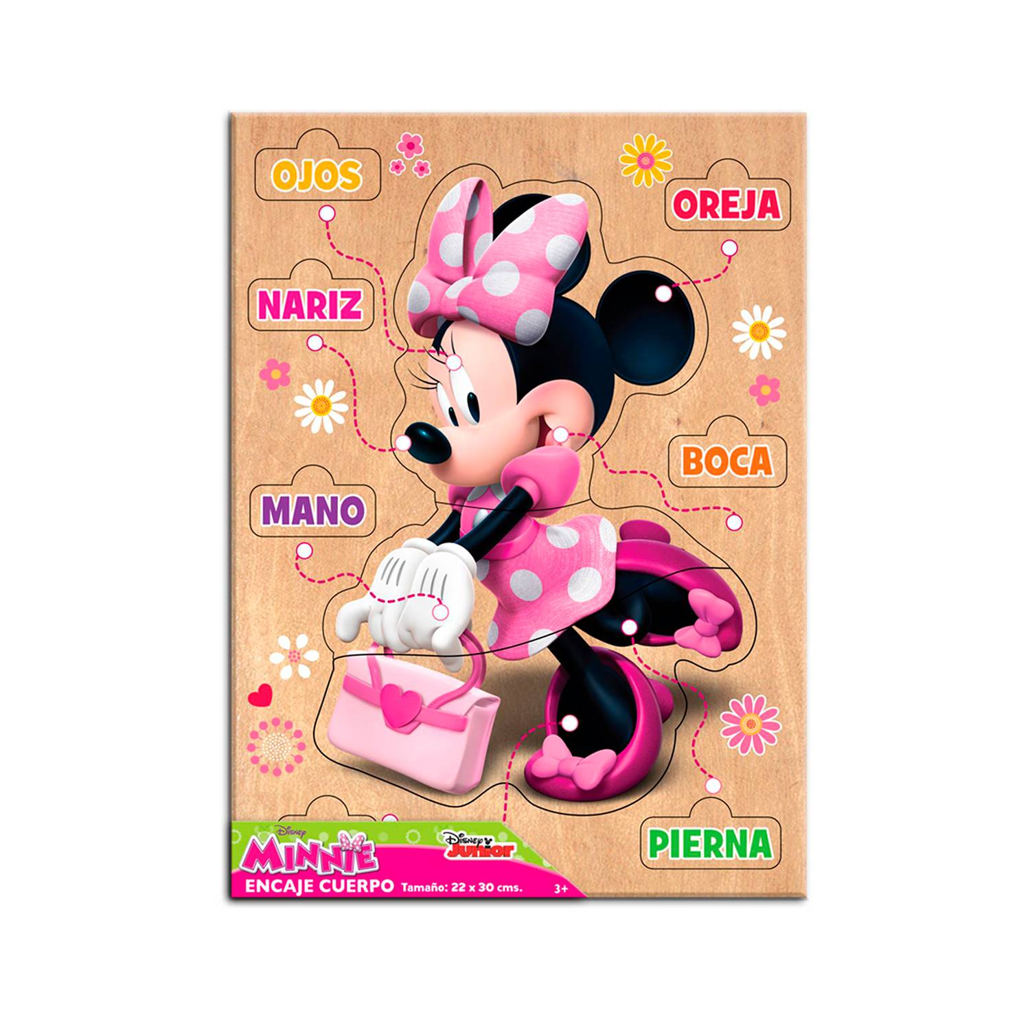 Minnie Mouse Juego de Mesa Minnie Mouse Educativo Encaje 7 Botones Cuerpo |  