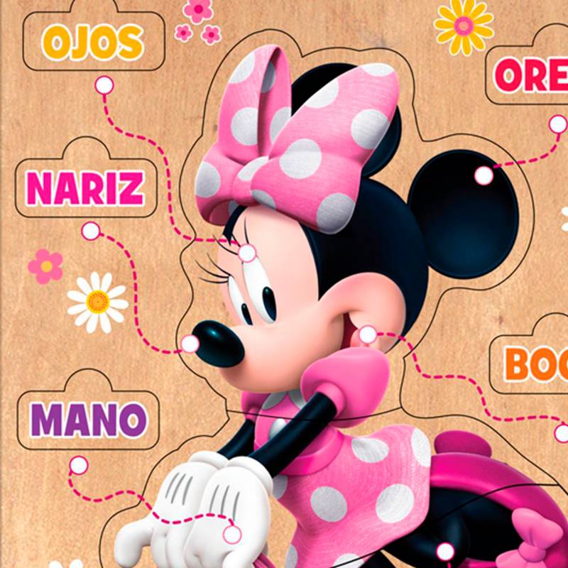 Minnie Mouse Juego de Mesa Minnie Mouse Educativo Encaje 7 Botones Cuerpo |  