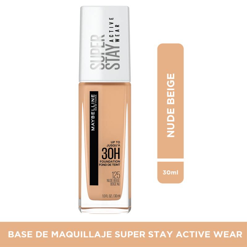 Base de maquillaje Líquida SperStay Full Coverage Natural Beige Active Wear  Maybelline 30 ml MAYBELLINE