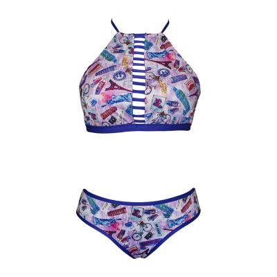 Bikini Crop Top Reversible Cosmopolita Almas Gemelas C001