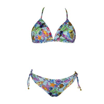 Bikini Triángulo Reversible Marino Almas Gemelas T002