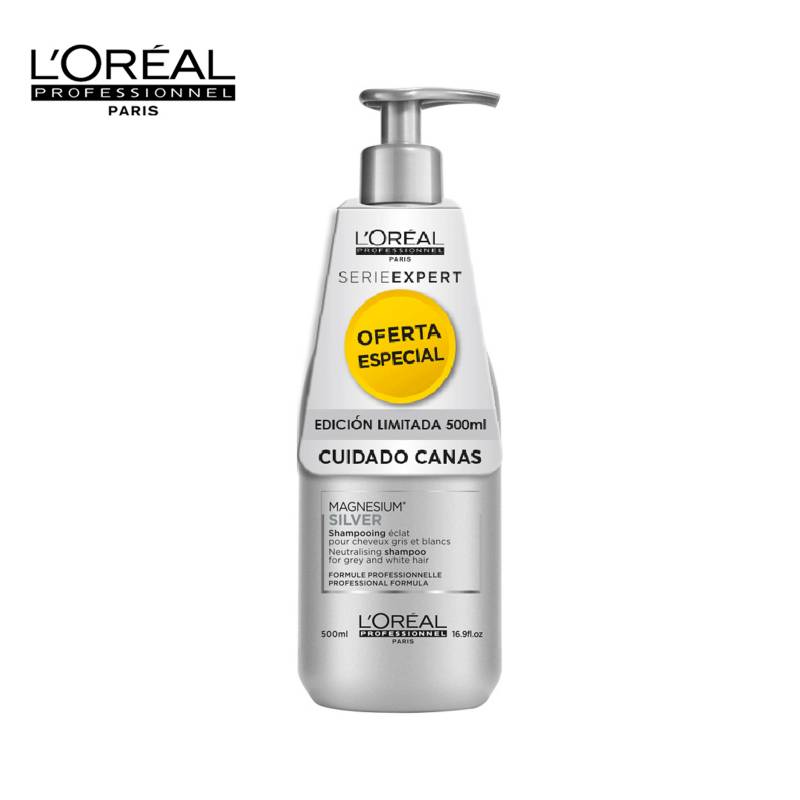 LOREAL PROFESSIONNEL - Shampoo Silver 500 ml Cabello Con Canas Loreal Professionnel