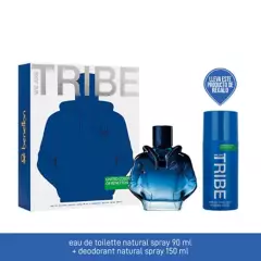 BENETTON - Set Perfume Hombre Benetton Tribe 90 ml EDT + Deo Nat S 150 ml 