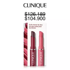 CLINIQUE - Set de Bálsamos de labios Clinique Cult Classic Duo Clinique: incluye 2 Productos