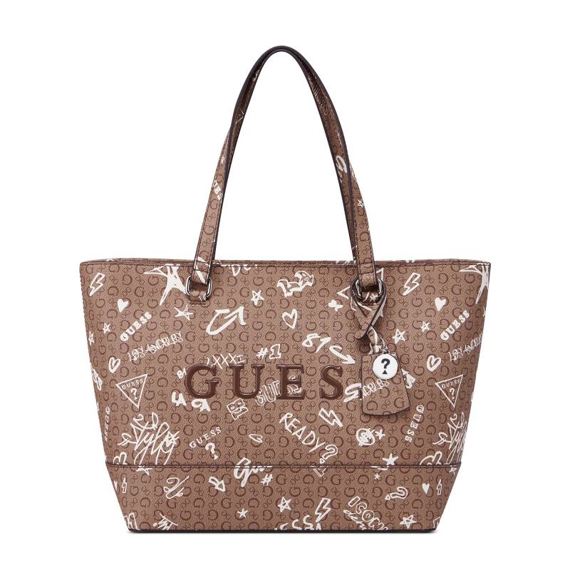 Bolso tote Guess Cessily multicolor para mujer-z