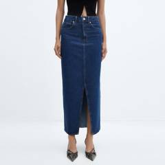 MANGO - Falda de jean Medio de Algodón para Mujer MANGO