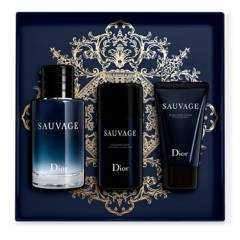 DIOR - Set de Perfume Hombre Dior Sauvage Eau de Toilette, 100 ml + Sauvage Desodorante en Stick, 75 g + Sauvage Bálsamo After-shave 50 ml