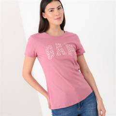 GAP - Camiseta para Mujer con Estampado Manga corta de Algodón GAP