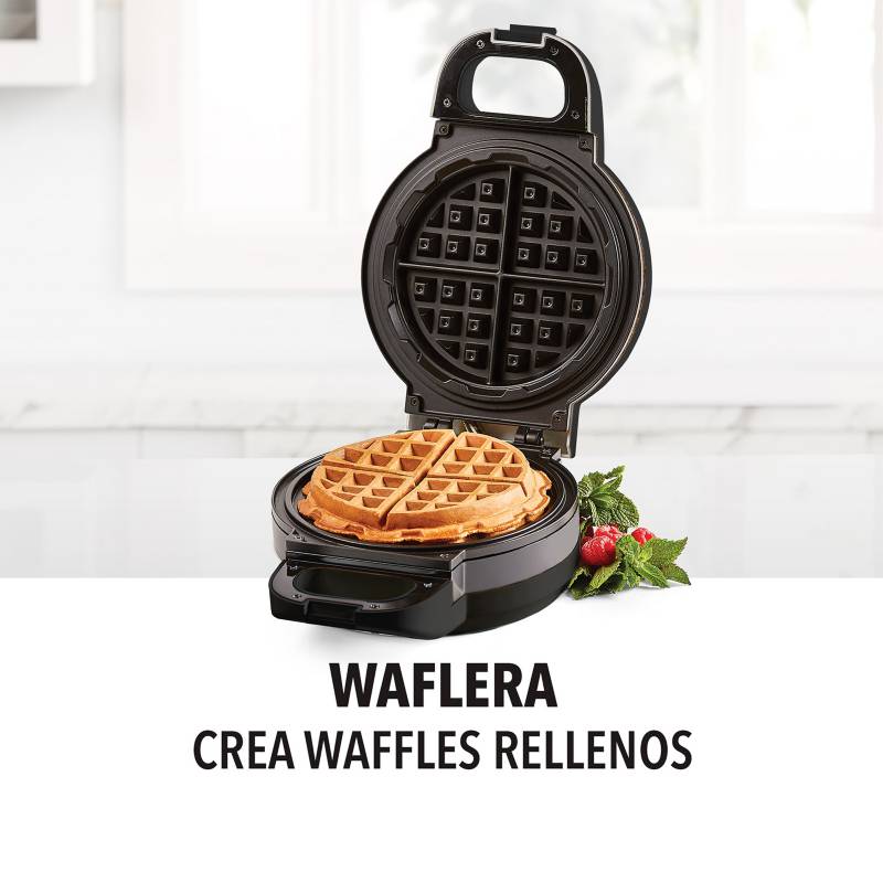Maquina Para Hacer Waffles Electrica Redonda Gofrera Belga Sandwichera  Nuevo