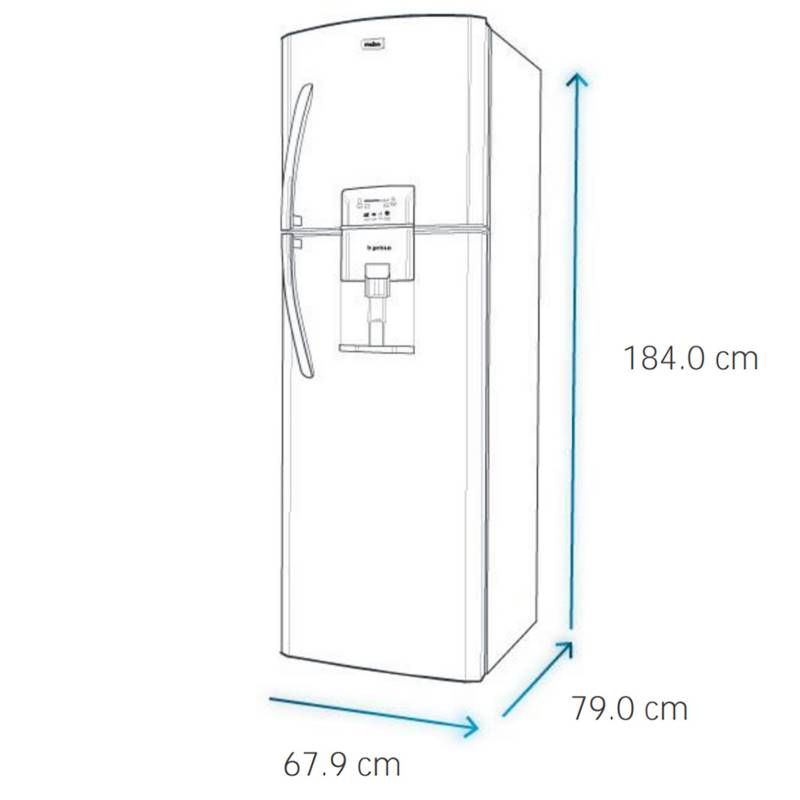 Nevera Mabe 250 Litros Inox No Frost RMA267PYCU 