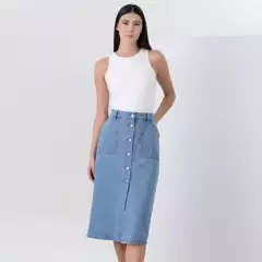 BASEMENT - Falda para Mujer de Algodón Basement