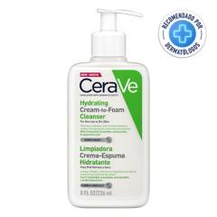 CERAVE - Limpiadora Crema- Espuma Hidratante para piel normal a seca 236 ml