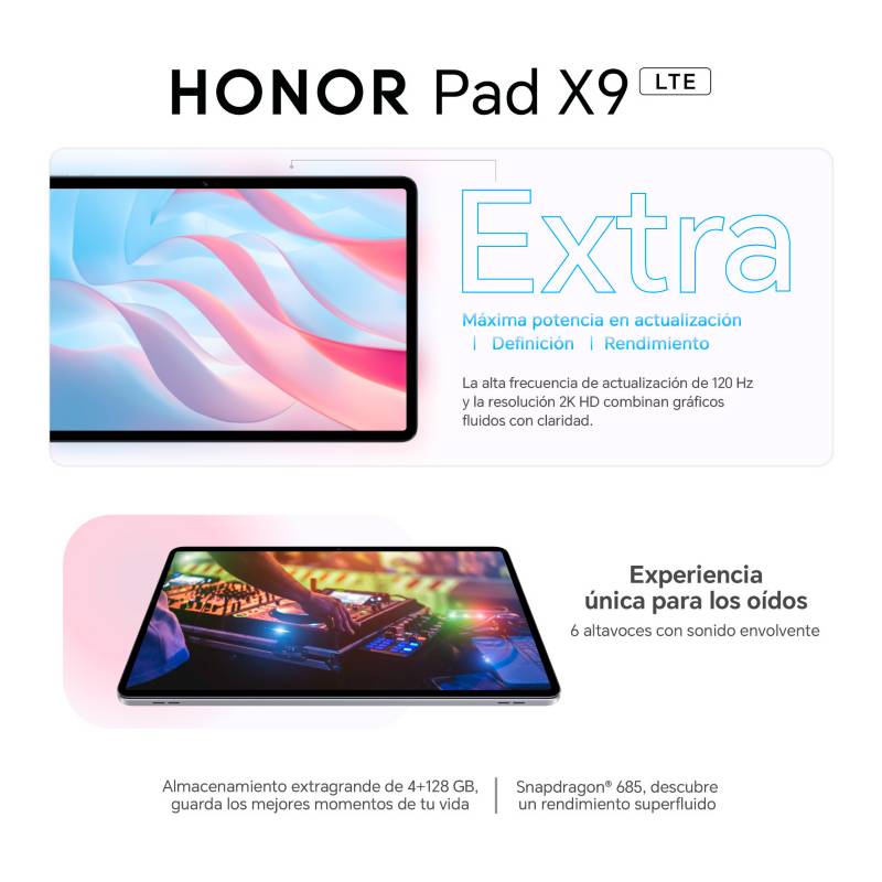 Tablet Honor Pad X9 De 4gb 128gb 11.5 2k Gris