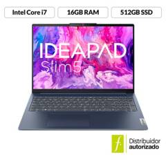 Portátil Lenovo Ideapad Slim 5 | Intel Core i7 Serie H | 16GB de RAM | 512GB SSD de Almacenamiento | Windows 11 | Pantalla 16 pulgadas | IP Slim 5 | Computador Portátil