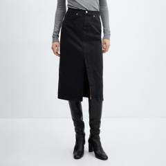 MANGO - Falda de jean Midi de Algodón para Mujer MANGO