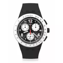 SWATCH - Reloj Swatch Unisex NOTHING BASIC ABOUT BLACK. Reloj análogo Negro Silicona
