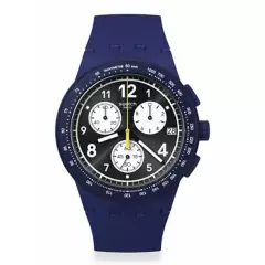 SWATCH - Reloj Swatch Unisex NOTHING BASIC ABOUT BLUE.  Reloj análogo Azul Silicona