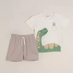 YAMP - Conjunto  Camiseta + pantaloneta para Bebé niño en Algodón Yamp