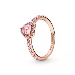 PANDORA - Anillo Pandora Brillante rosa eleva  Recubrimiento en Oro Rosa